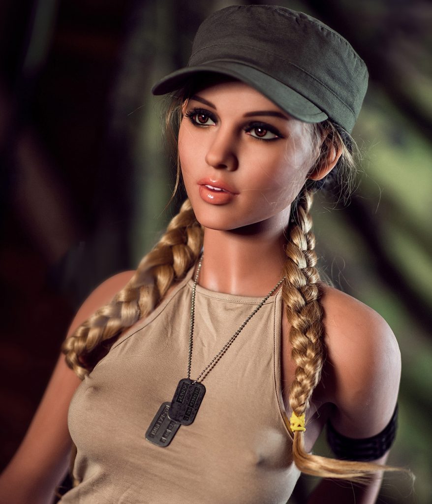 Blonde Hair For Tpe Material Realistic Sex Dolls With 166cm Standing